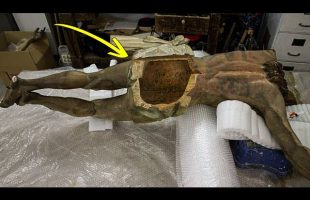 They Were Repairing Jesus Statue and Realized Something Was Hidden Inside