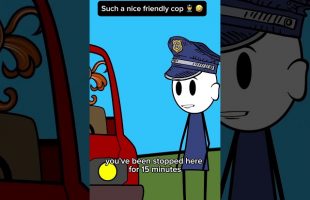 Such a nice friendly cop 🤣 #fypage #funny #funnyanimation #animation #funnyvideo #duet