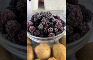 Blackberry Sorbet- Refined Sugar-free #healthyfood #sugarfree #juicer #sorbet