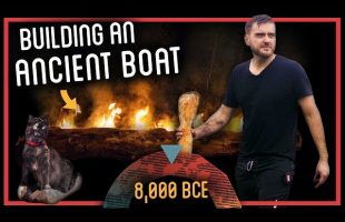 Making a Stone Age Dugout Boat with Fire