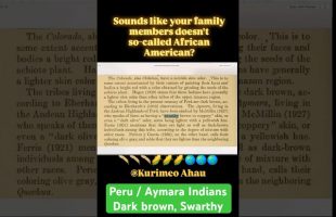Peruvian / Aymara Indians Are Dark Brown Swarthy Coppery Complexion #hawah
