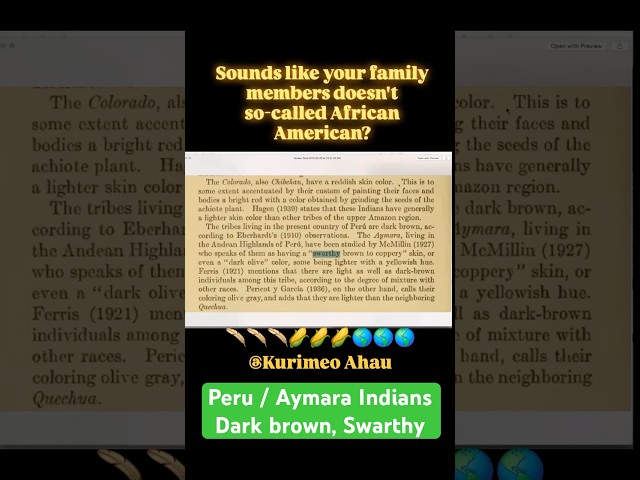 Peruvian / Aymara Indians Are Dark Brown Swarthy Coppery Complexion #hawah