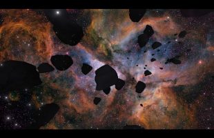 Deep space ambient music with stunning cosmic asteroid flythrough – 1 hour