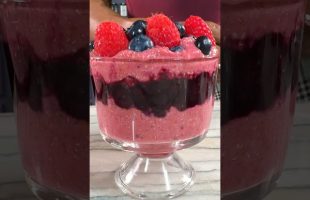 Try This Quick and Easy Vegan Dessert! Raspberry-Blueberry Cup