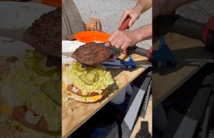 Cooking a Massive Burger on the Jobsite