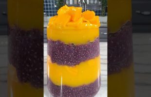 Blueberry-Mango Pudding!! Refined Sugar-Free