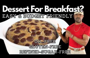 Quick & Easy Vegan Breakfast Banana-Chocolate Chip Baked Oats l Oil-Free, Refined-Sugar-Free