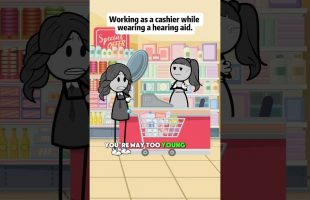 Working as a cashier while wearing a hearing aid #animations