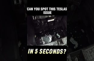 Tesla almost totaled due to this small leak. #ev #tesla #shorts