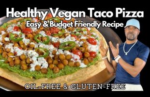 Easy Vegan Taco Pizza Lentil Crust l Budget-Friendly, Gluten-Free, Oil-Free