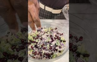 Broccoli Salad! W/ Oil-Free Vegan Blue Cheese Dressing!