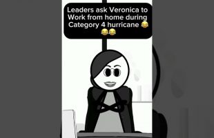 Leaders ask Veronica to work from home during category 4 hurricane 😂 @Therealveronika  #fypyoutube