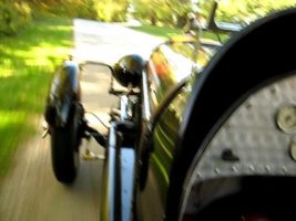 twisty road in a 1929 Auburn Indy race car