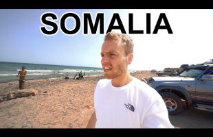 On Somalia Beach Looking for Pirates (extreme travel Somalia)