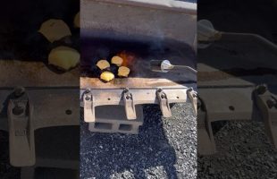 Cooking Flying Dutchman Burgers in the Skid Steer Bucket