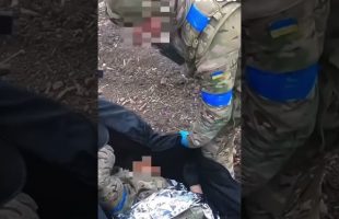 Foreign Fighter almost ran over by BMP