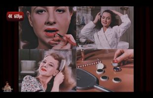 Vintage 1950s Makeup Tutorial & Hair Care Routine | AI Colorised