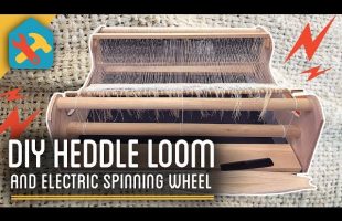 DIY Loom + Electric Spinning Wheel – Printed Tee From Scratch