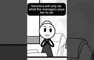 Veronica will do what her managers pays her to do 😂 #fypage #duet #workmemes #funnyanimation