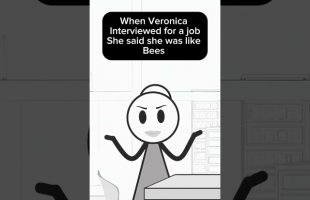 When Veronica was interviewed for a job she said she was like bees #fypage #animation #workmemes
