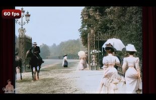 A Walk in the Park – c.1900 | Bois de Boulogne Paris – Colorised w/ Sound