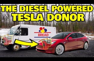 Our Tesla gets its Diesel Motor from a Bread truck and it wasn’t easy