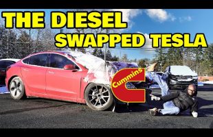 Building the worlds first Cummins Diesel Swapped Tesla