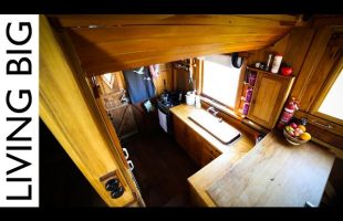 Family Sell Everything To Move Into Wonderful Wooden House Truck