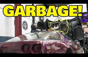 Pulling the motor in our electric corvette