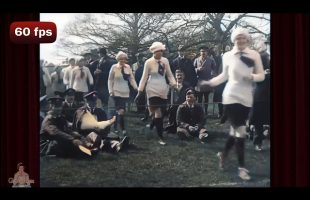 Women’s Football Match in 1918 | AI Enhanced Film [ 4k,60 fps]