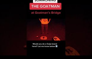 Summoning the GOATMAN with a OUIJA board! #ghost #scary #horror #creepy #shorts #youtubeshorts