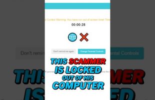 Childish Scammer Locked out of PC