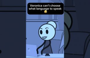 Veronica cant chose  what  language to speak 😂 #funny #animation #duet #memesdaily #usa #trending