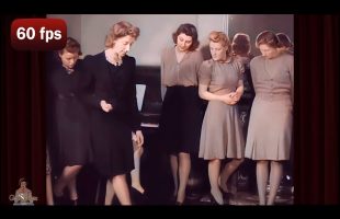 Dancing during the Battle of Britain | AI Colorized 1940 Film [ 60 fps]