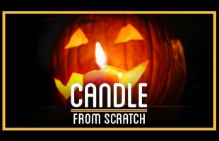 Jack-o-Lantern Candles From Scratch