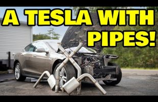 Giving the V8 Powered Tesla its one of a kind exhaust system