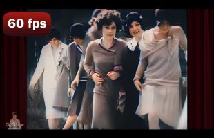 A Day in 1920s Hollywood | 1929 AI Enhanced Flappers on  Film [60 fps,4k]