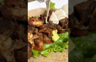 Delicious Vegan BBQ No- Chicken Caesar Wrap!!