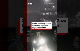 Greta Thunberg’s Gaza flotilla hit by drone, organisers claim. #Tunisia #Gaza