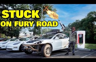 We took our Mad Max off-road Tesla model 3 to the supercharger and were pleasantly disappointed