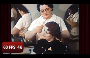 Visit a 1930’s Beauty Salon | AI Enhanced Film 1938 [4k, 60 fps]