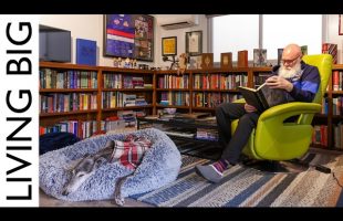 Inside a Poet’s Cozy Tiny Home 📚 Built for Books, Beauty & His Beloved Hound
