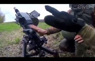 Foreigner Volunteer Shooting an AGS at Russian positions