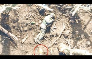 Combat Footage | Russian Playing Dead gets Eliminated
