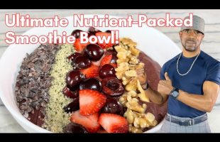 Nutrient-Packed Chocolate-Cherry Smoothie Bowl – High Protein!!