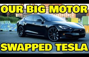 We swapped a BIGGER motor into a Tesla and what happened was pretty insane