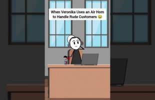 When Veronika Uses an Air Horn to Handle Rude Customers #gplus #animation #corporate #skits