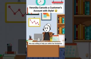 Veronika Cancels a Customer’s Account with Style! #gplus #animation #corporate #comedyskit