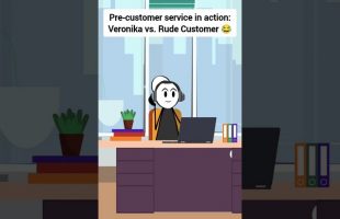 Pre customer service in action: Veronika vs  Rude Customer #gplus #animation #corporate #comedyskit