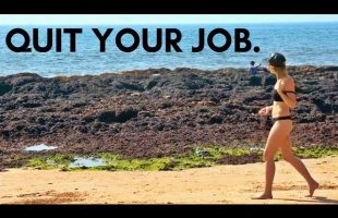 quit your job and travel the world.